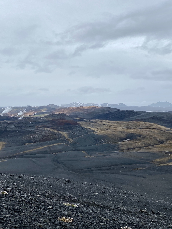 The view from Hverfjall by Lake Myvatn Iceland