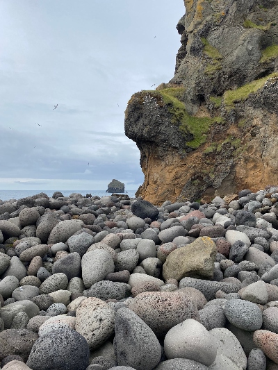 Valahnúkamöl by Reykjanes Lighthouse with it's big round rocks