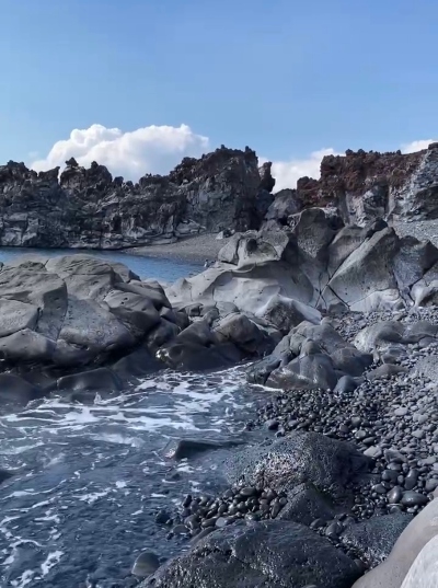 Lava formations down by the shore in Dritvík Snæfellsnes Peninsula in Iceland