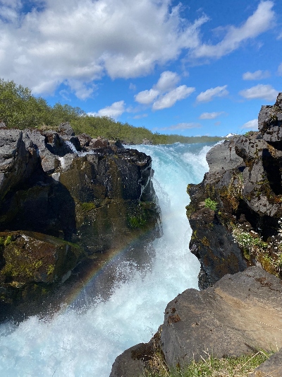 Bonus waterfall no 2 in Brúará River in Iceland